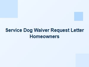 Requesting a Service Dog Waiver for Breed Restrictions