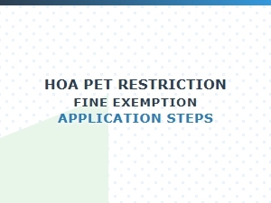 How to Apply for a Pet Restriction Fine Exemption