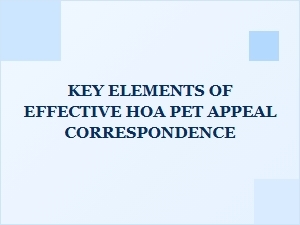 Key Elements of an Effective Hoa Pet Appeal Letter