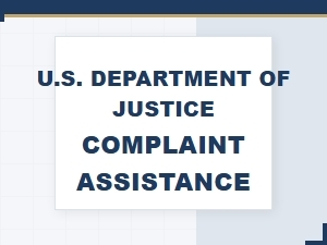 Department of Justice Complaint Assistance for Animals